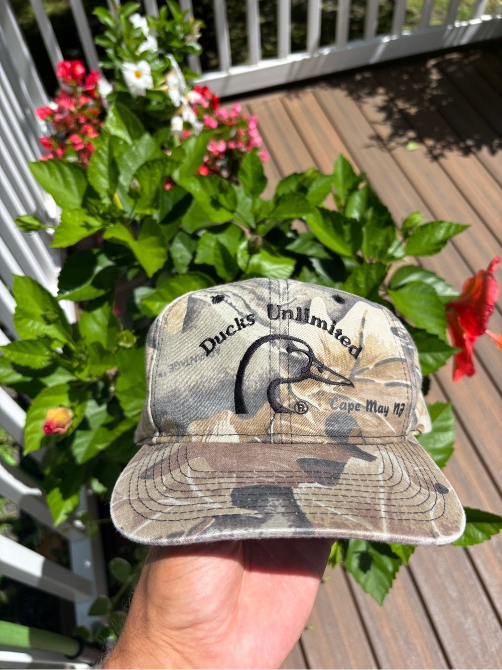 Vintage Ducks Unlimited Cape May New Jersey Advantage Camo Hat